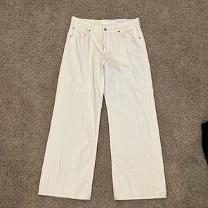 H&M White Wide Leg pants size 14